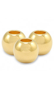 DQ metal beads Round 2.5mm Gold